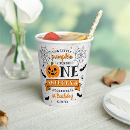リトルカボチャ1ハロウィーン1歳の誕生日 紙コップ