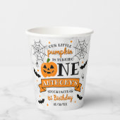 リトルカボチャ1ハロウィーン1歳の誕生日 紙コップ (正面)