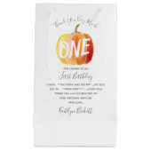 リトルカボチャ1歳の誕生日ありがとう スモールペーパーバッグ (正面)