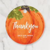 リトルカボチャ1歳の誕生日メッセージカード フェイバータグ (裏面)