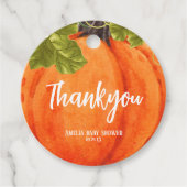 リトルカボチャ1歳の誕生日メッセージカード フェイバータグ (正面)