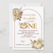 リトルカボチャ1歳の誕生日招待状 招待状 (正面)