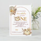 リトルカボチャ1歳の誕生日招待状 招待状 (スタンド正面)