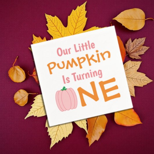 リトルカボチャ1歳の誕生日 スタンダードカクテルナプキン