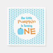リトルカボチャ1歳の誕生日 スタンダードカクテルナプキン (正面)