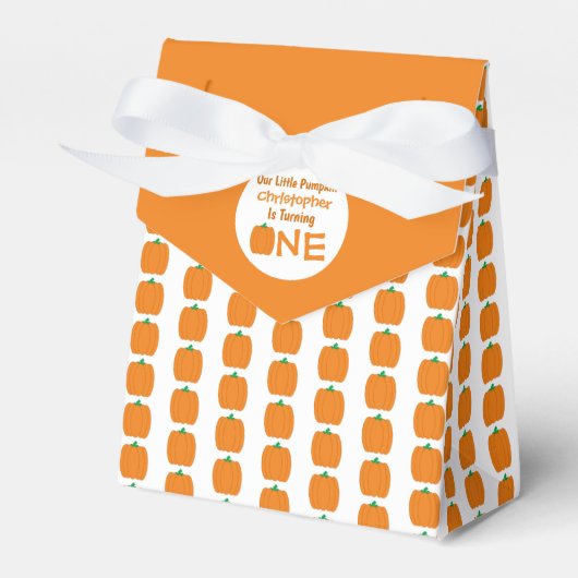 リトルカボチャ1歳の誕生日 フェイバーボックス (正面サイド)