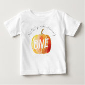 リトルカボチャ1歳の誕生日 ベビーTシャツ (正面)