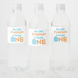 リトルカボチャ1歳の誕生日 ペットボトルラベル