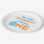 リトルカボチャ1歳の誕生日 ペーパープレート (アングル)