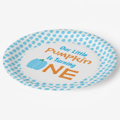 リトルカボチャ1歳の誕生日 ペーパープレート (アングル)