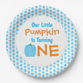 リトルカボチャ1歳の誕生日 ペーパープレート (正面)