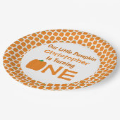 リトルカボチャ1歳の誕生日 ペーパープレート (アングル)