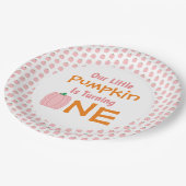 リトルカボチャ1歳の誕生日 ペーパープレート (アングル)