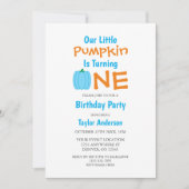 リトルカボチャ1歳の誕生日 招待状 (正面)