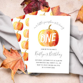 リトルカボチャ1歳の誕生日 招待状