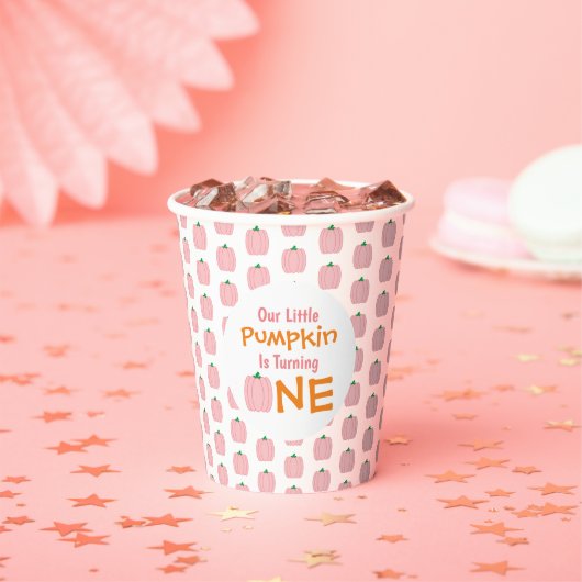 リトルカボチャ1歳の誕生日 紙コップ (インサイチュ)