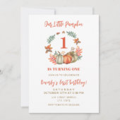 リトルカボチャ1歳秋最初の1歳 招待状 (正面)