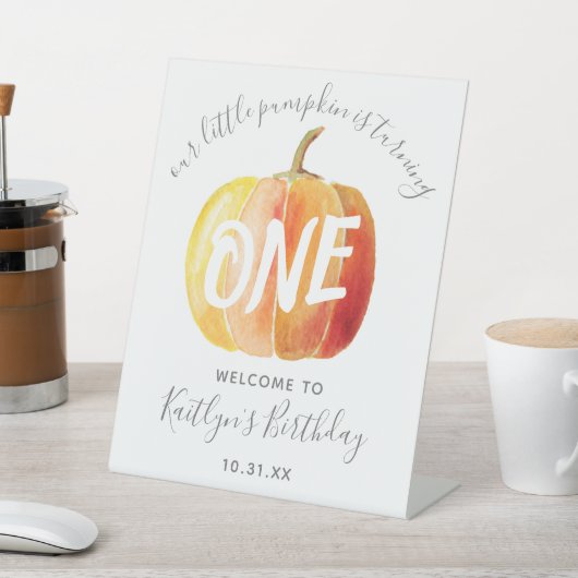 リトルカボチャ1stバースデーウェルカムサイン 台座サイン (インサイチュ)
