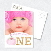 リトルカボチャ1stバースデーガール招待状 ポストカード