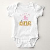 リトルカボチャ1st誕生日ボディースーツ1ピース ベビーボディスーツ (正面)