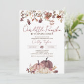 リトルカボチャ1st誕生日、フローラファースト誕生日 招待状 (スタンド正面)