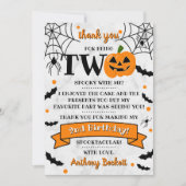 リトルカボチャ2ハロウィーン2回目の誕生日 サンキューカード (正面)