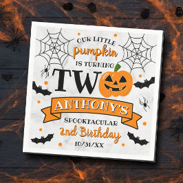 リトルカボチャ2ハロウィーン2回目の誕生日 スタンダードカクテルナプキン