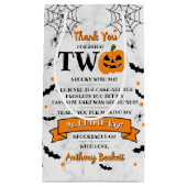 リトルカボチャ2ハロウィーン2回目の誕生日 スモールペーパーバッグ (正面)