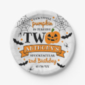 リトルカボチャ2ハロウィーン2回目の誕生日 ペーパープレート (正面)