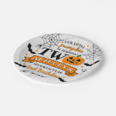 リトルカボチャ2ハロウィーン2回目の誕生日 ペーパープレート (アングル)