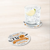 リトルカボチャ2ハロウィーン2回目の誕生日 ラウンドペーパーコースター (インサイチュ)