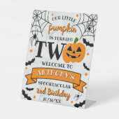リトルカボチャ2ハロウィーン2回目の誕生日 台座サイン (正面)