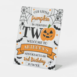 リトルカボチャ2ハロウィーン2回目の誕生日 台座サイン