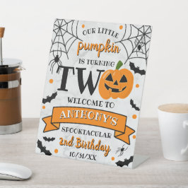 リトルカボチャ2ハロウィーン2回目の誕生日 台座サイン