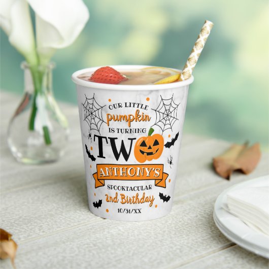 リトルカボチャ2ハロウィーン2回目の誕生日 紙コップ (インサイチュ)