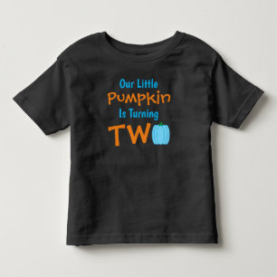 リトルカボチャ2ndバースデー幼児Tシャツ トドラーTシャツ