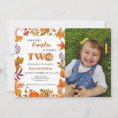 リトルカボチャ2nd女の子誕生日 招待状 (正面)