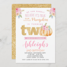 リトルカボチャ2nd誕生日招待状