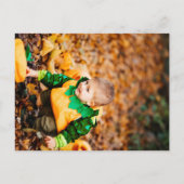 リトルカボチャ |かわいいハロウィーンの誕生日写真 インビテーションポストカード (裏面)