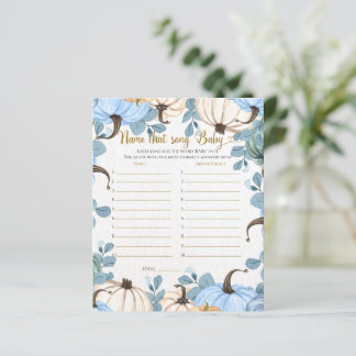 リトルカボチャ – その曲の赤ちゃんシャワーゲームの名前