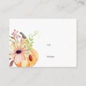 リトルカボチャ |シャワー招待状挿入 エンクロージャーカード (裏面)