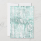 リトルカボチャ |ティール（緑がかった色）グリーンフローラベビーシャワー 招待状 (裏面)