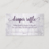 リトルカボチャ |バイオレットプラムパープルおむつラッフル エンクロージャーカード (正面)