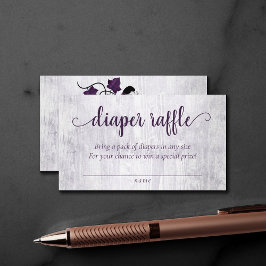 リトルカボチャ |バイオレットプラムパープルおむつラッフル エンクロージャーカード