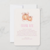 リトルカボチャ、ピンクボウ、コケットサンキューカード サンキューカード (正面)