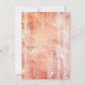 リトルカボチャ |焦げたオレンジ色のフローラ赤ちゃんシャワー 招待状 (裏面)