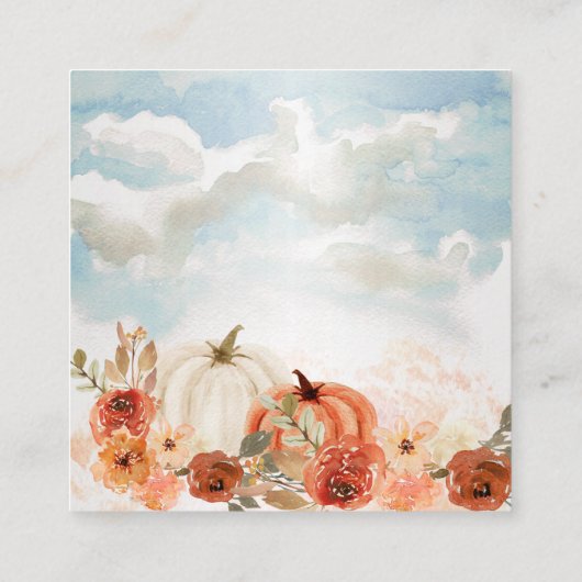 リトルカボチャ |秋の女の子の本 エンクロージャーカード (裏面)