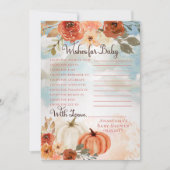 リトルカボチャ |秋ガールシャワーの願いベビー 招待状 (正面)