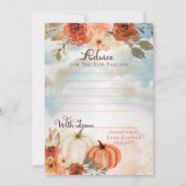 リトルカボチャ |秋ガールベビーシャワーアドバイス 招待状 (正面)