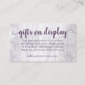 リトルカボチャ |紫のフローラギフト表示詩 エンクロージャーカード (正面)